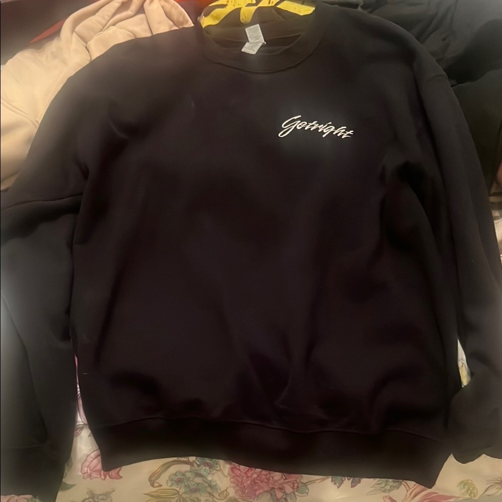 Black Men's Sweater embrodied